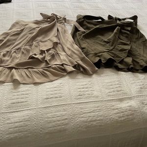 Wrap skirts.  One From Ariizia  One  Club Monaco